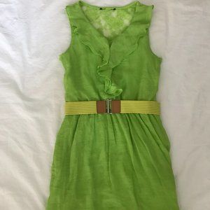 Green Ruffle Formal Dress